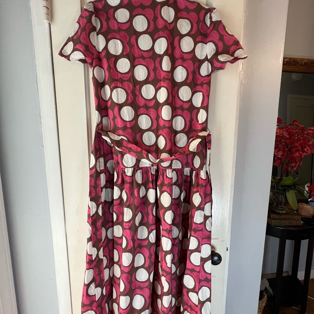J. McLaughlin Pink Polka Dot Maxi Shirt Dress - Picture 8 of 16